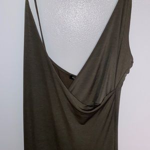 Olive green maxi dress